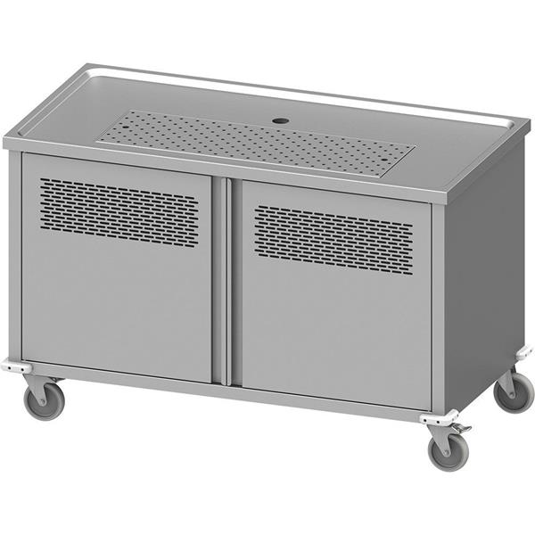 Mobile Biertheke auf hochwertigen Blickle-Rollen – 1400x700x900 mm