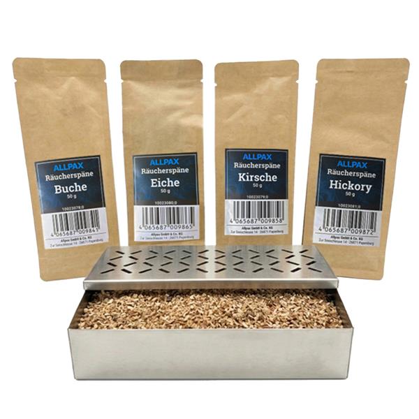 Räucherbox Set 50 g - Räucherspäne inkl. Smokerbox geschlitzt