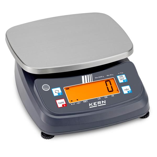 Tischwaage FPB eichfähig – 3/6/15/30 kg, IP68/IP69K, Edelstahl-Wägeplatte