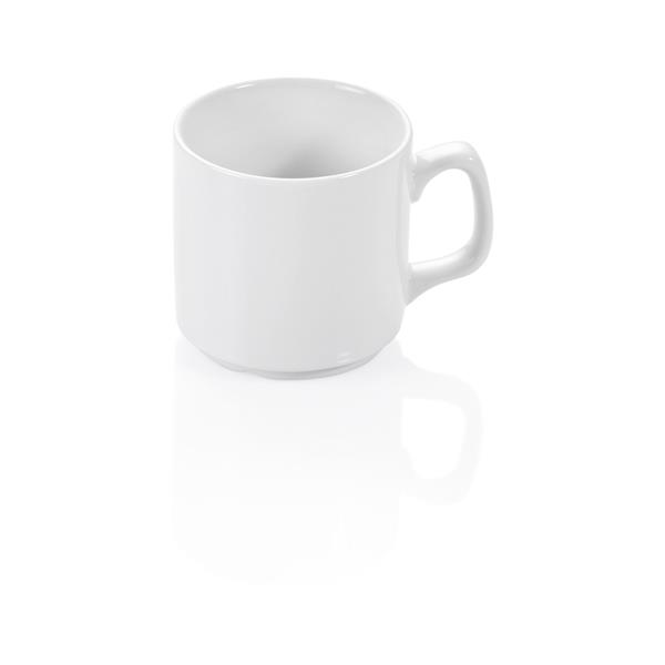 Porzellanbecher, 260 ml weiß, 6er Set