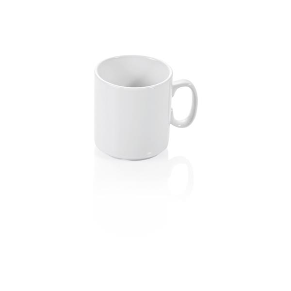 Becher aus Porzellan mit Henkel, 0,29 l, 6er Set