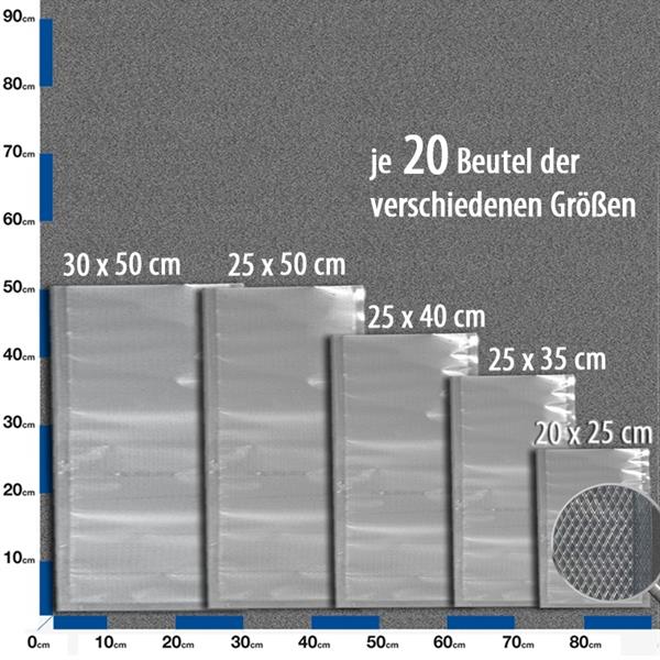 Allpax vacuümzakken Set "Big" - 100 stuks