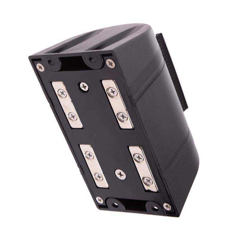 STOPPO XL Magnet Absperrband gelb schwarz 3 m, Wandkassette schwarz