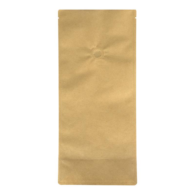 Blockbodenbeutel Papier mit Seitenfalte und Luftventil