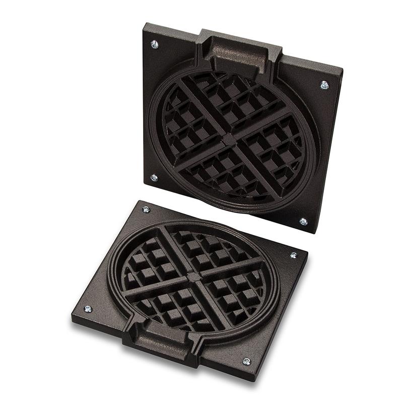 Backplatte Americano Waffel für Helios Vertikal Backsystem - 1 Waffel à Ø 18 x 2,8 cm - Antihaft - Waffeleisen Backplattensatz