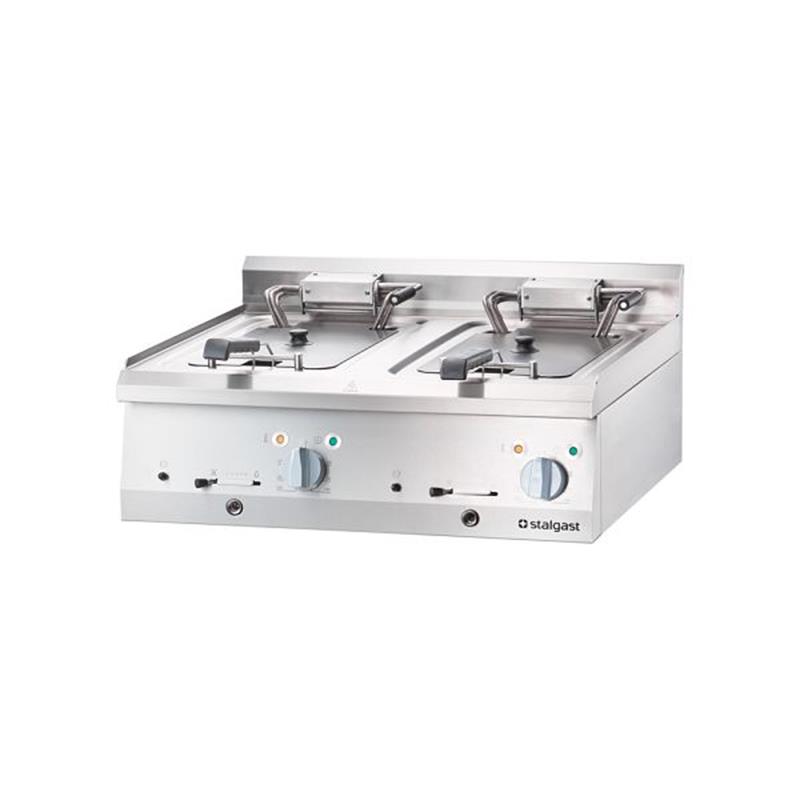 Elektro-Fritteuse Serie 700 ND, Tischgerät, 10/20 Liter, 9/18 kW, Edelstahl, 400/800 mm