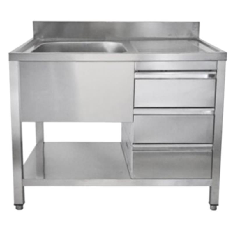 Spültisch, 3 Schubladen