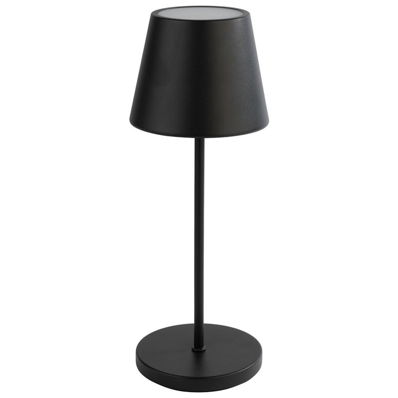 LED Tischleuchte MERLE dimmbar 3 Lichtfarben Akku IP54 Metall inkl. Fernbedienung USB-C schwarz/weiß/grün