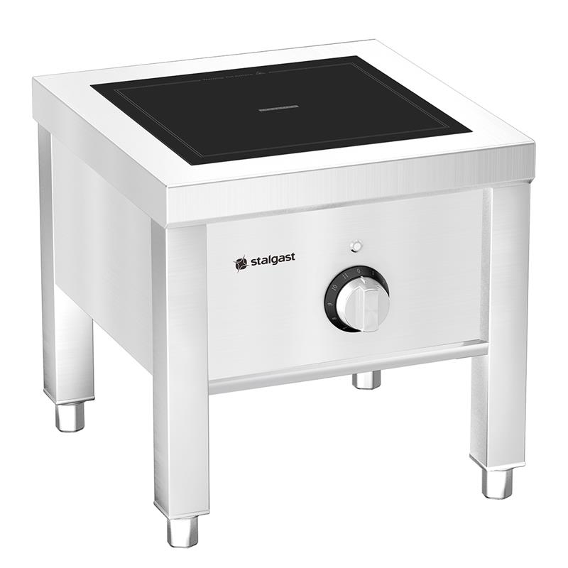 Induktions-Hockerkocher 8 kW – Edelstahl, 11 Stufen, Kochfeld 40×40 oder 45,5×48 mm, 400 V, IPX3