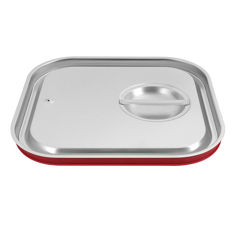 GN-Deckel Edelstahl mit Silikon-Dichtung für GN-Behälter 1/2