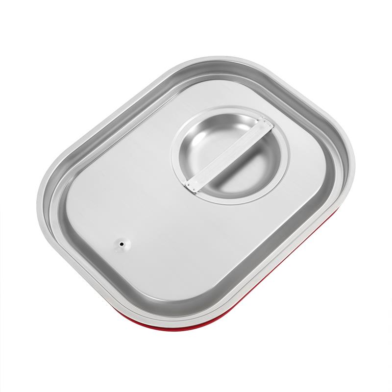GN-Deckel Edelstahl mit Silikon-Dichtung für GN-Behälter 1/3