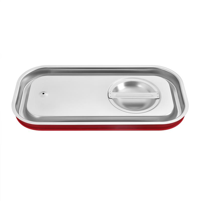 GN-Deckel Edelstahl mit Silikon-Dichtung für GN-Behälter 1/6