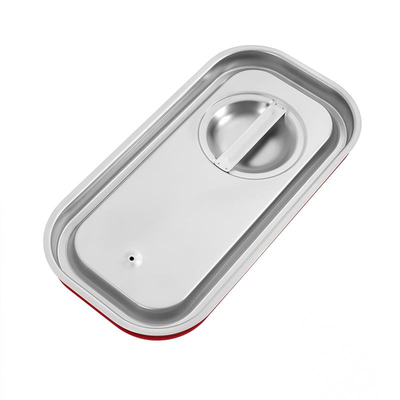 GN-Deckel Edelstahl mit Silikon-Dichtung für GN-Behälter 1/6