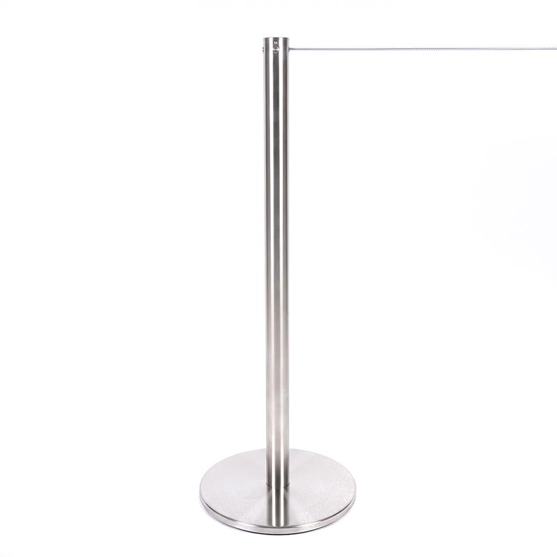 Abgrenzungsständer mit Reboundkordel/-band – H 1 m, Kordel 2 m, Edelstahl
