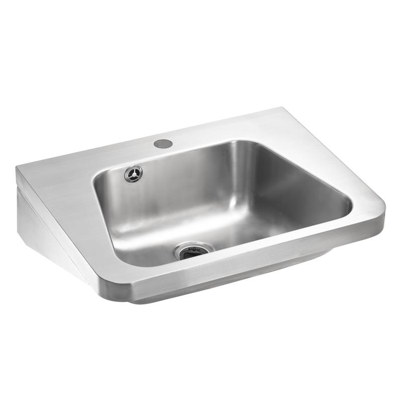 Waschtisch Edelstahl 550 x 160 x 420 mm, mit oder ohne Hahnloch