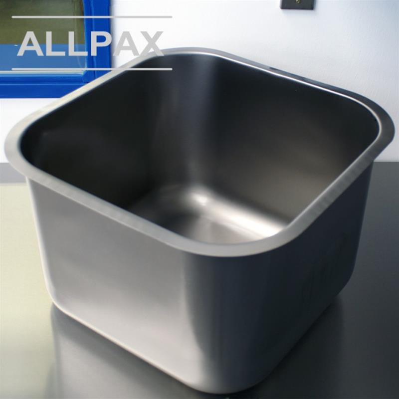 XL Edelstahl Spülbecken 400x400, 48 Liter