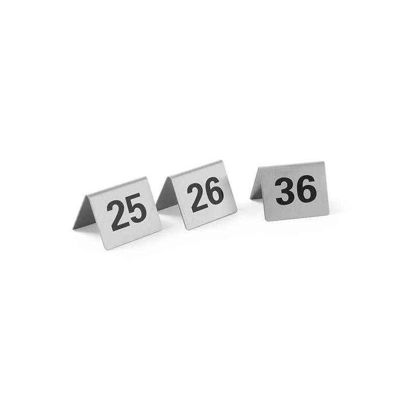 Tischnummernschilder 25-36 Edelstahl Table Number Tischaufsteller Nummer Schild 