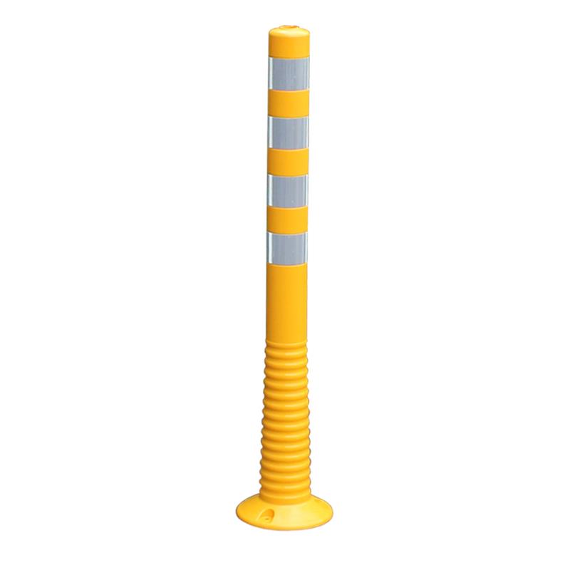 Leitpoller Flexipfosten gelb mit retroreflektierender Folie 80 mm Durchmesser