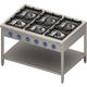 Gasherd Serie 900 mit 6 Brennern, 36,5 kW