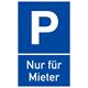 Parkplatzschild Aluminium