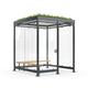 Raucherunterstand Set Black Edition, 2165 x 2165 x 2510 mm, mit Grünbedachung