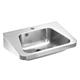 Waschtisch Edelstahl 550 x 160 x 420 mm, mit oder ohne Hahnloch