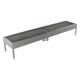 Schuhreinigungsanlage Edelstahl 2800 mm, 4 Reinigungsplätze