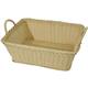 Poly-Rattan Korb mit Griffen, 44x34x16 cm, schwere Ausführung